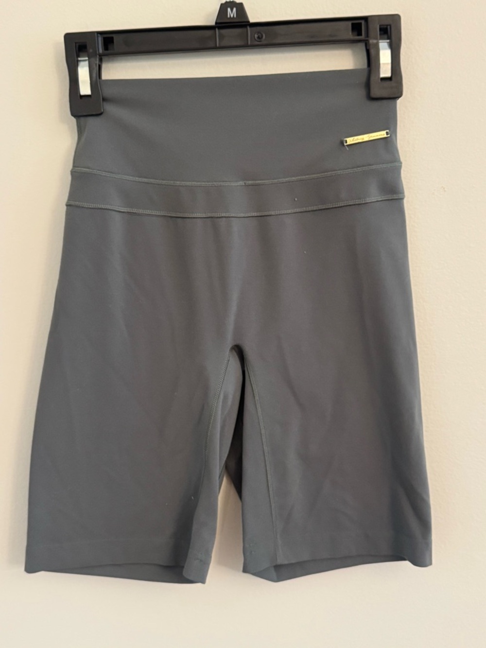 Gymshark High-Waist Charcoal Bike Shorts